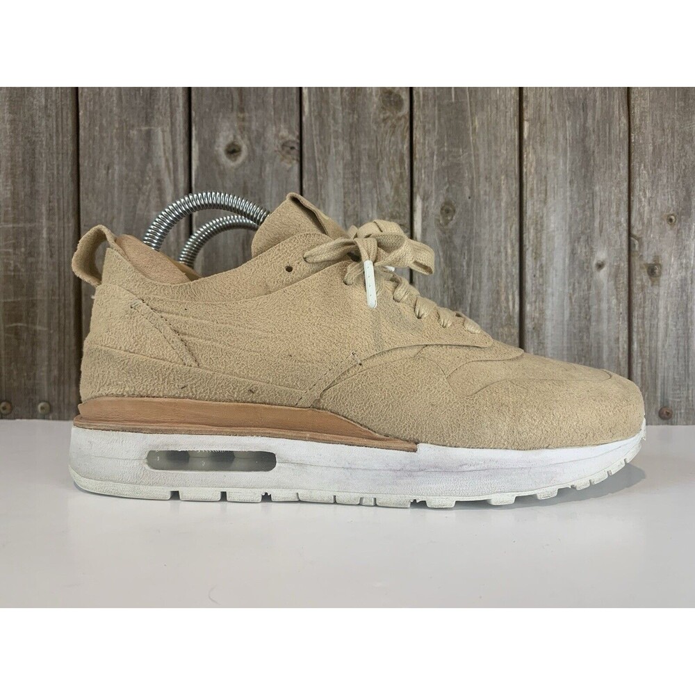 Nike Lab Air Max 1 Royal Linen Sneakers Brown Suede Nike 847671-221 Mens Sz 7